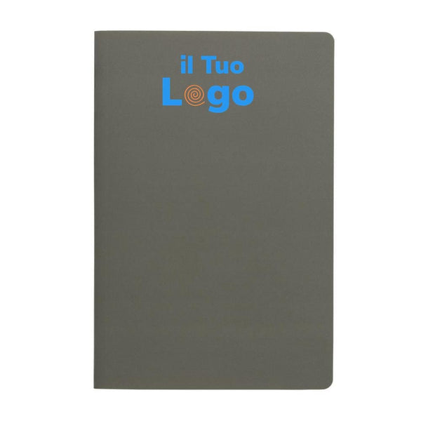 Taccuino A5 Impact con copertina morbida e carta di pietra colorato - personalizzabile con logo