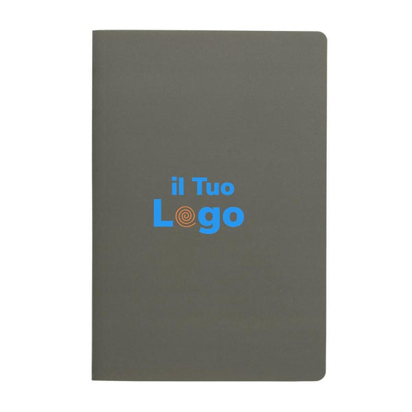 Taccuino A5 Impact con copertina morbida e carta di pietra colorato - personalizzabile con logo