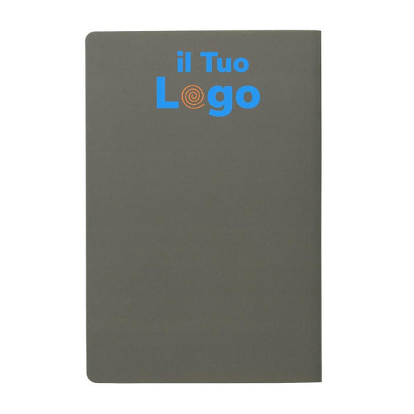 Taccuino A5 Impact con copertina morbida e carta di pietra colorato - personalizzabile con logo