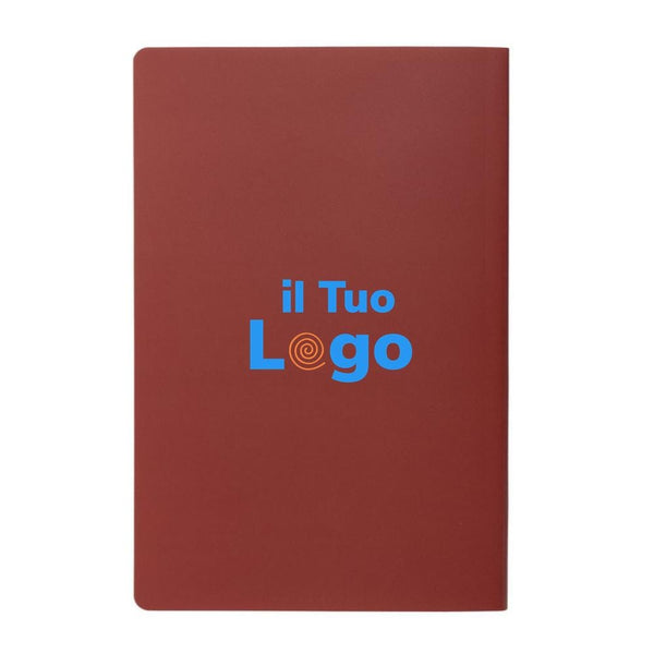 Taccuino A5 Impact con copertina morbida e carta di pietra colorato - personalizzabile con logo