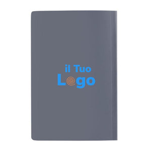 Taccuino A5 Impact con copertina morbida e carta di pietra colorato - personalizzabile con logo