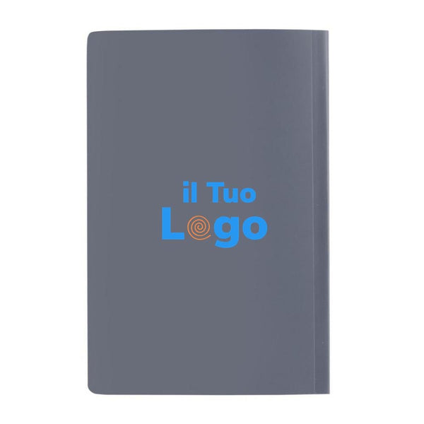 Taccuino A5 Impact con copertina morbida e carta di pietra colorato - personalizzabile con logo