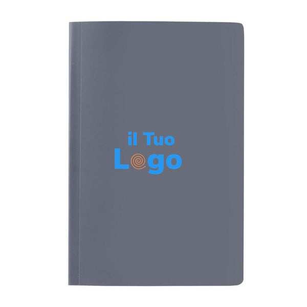 Taccuino A5 Impact con copertina morbida e carta di pietra colorato - personalizzabile con logo