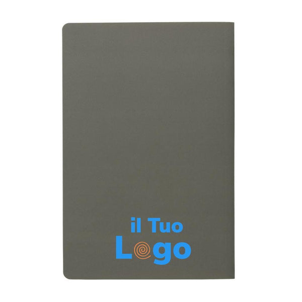 Taccuino A5 Impact con copertina morbida e carta di pietra colorato - personalizzabile con logo