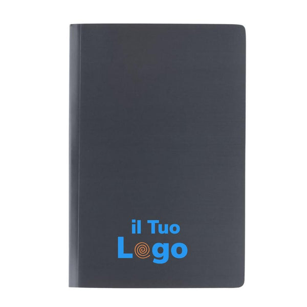 Taccuino A5 Impact con copertina morbida e carta di pietra - personalizzabile con logo