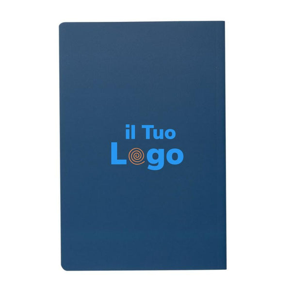 Taccuino A5 Impact con copertina morbida e carta di pietra - personalizzabile con logo