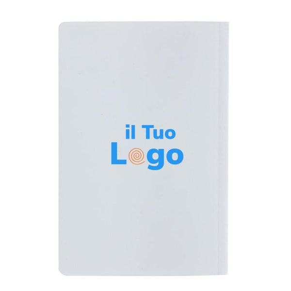 Taccuino A5 Impact con copertina morbida e carta di pietra - personalizzabile con logo