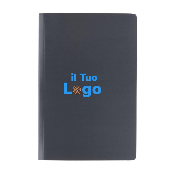 Taccuino A5 Impact con copertina morbida e carta di pietra - personalizzabile con logo
