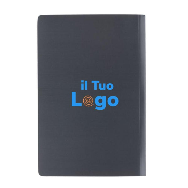 Taccuino A5 Impact con copertina morbida e carta di pietra - personalizzabile con logo