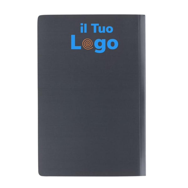 Taccuino A5 Impact con copertina morbida e carta di pietra - personalizzabile con logo