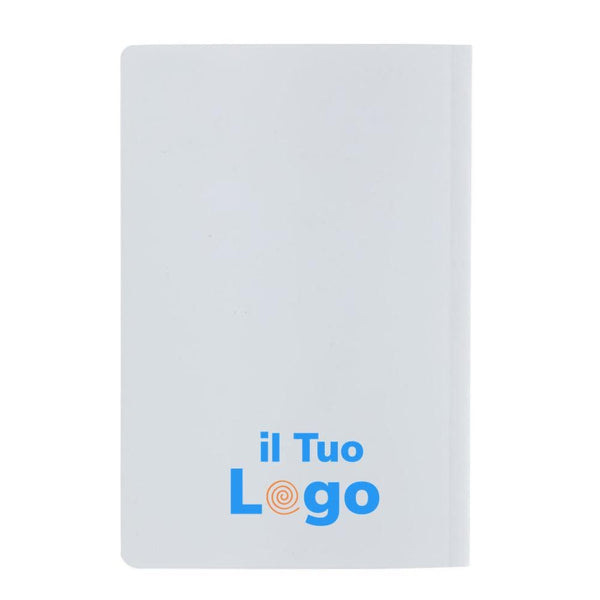 Taccuino A5 Impact con copertina morbida e carta di pietra - personalizzabile con logo