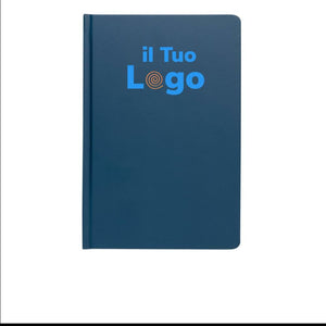 Taccuino A5 in carta di pietra e copertina rigida colorato - personalizzabile con logo