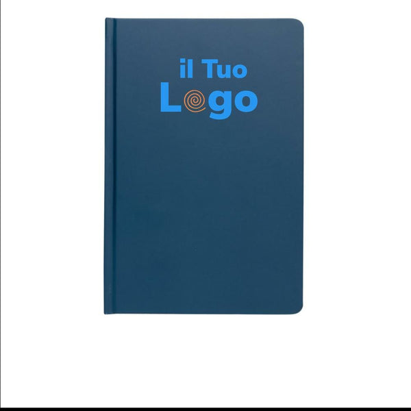 Taccuino A5 in carta di pietra e copertina rigida colorato - personalizzabile con logo