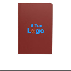 Taccuino A5 in carta di pietra e copertina rigida colorato - personalizzabile con logo
