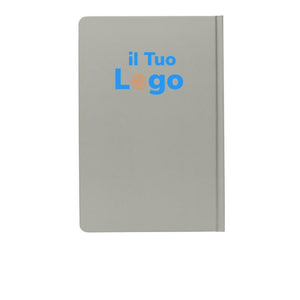 Taccuino A5 in carta di pietra e copertina rigida colorato - personalizzabile con logo