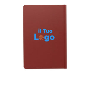 Taccuino A5 in carta di pietra e copertina rigida colorato - personalizzabile con logo
