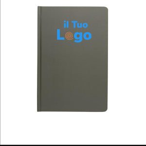 Taccuino A5 in carta di pietra e copertina rigida colorato - personalizzabile con logo