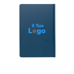 Taccuino A5 in carta di pietra e copertina rigida colorato - personalizzabile con logo