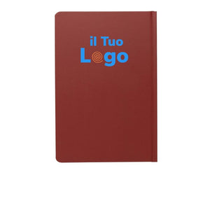 Taccuino A5 in carta di pietra e copertina rigida colorato - personalizzabile con logo