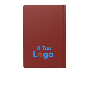 Taccuino A5 in carta di pietra e copertina rigida colorato - personalizzabile con logo