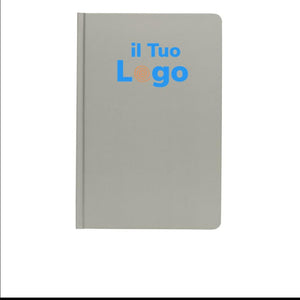 Taccuino A5 in carta di pietra e copertina rigida colorato - personalizzabile con logo