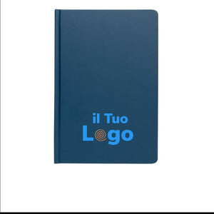 Taccuino A5 in carta di pietra e copertina rigida colorato - personalizzabile con logo