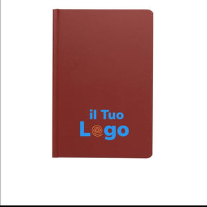 Taccuino A5 in carta di pietra e copertina rigida colorato - personalizzabile con logo