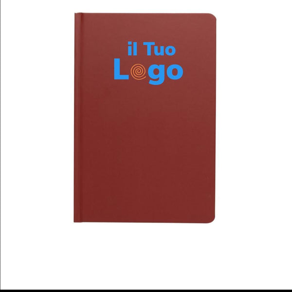 Taccuino A5 in carta di pietra e copertina rigida colorato - personalizzabile con logo