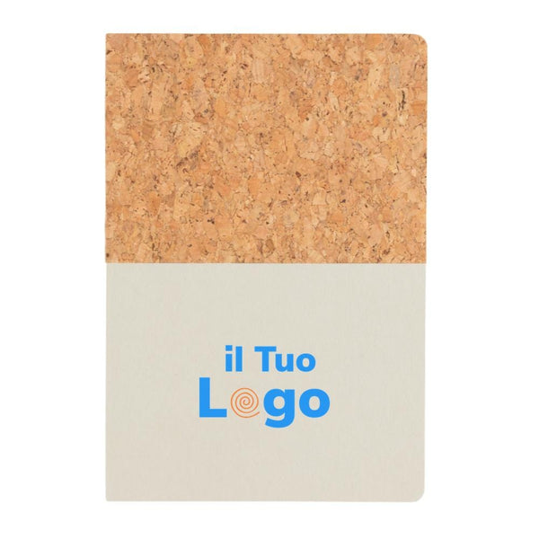 Taccuino A5 in carta e sughero - personalizzabile con logo