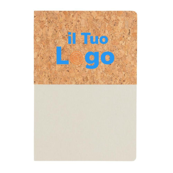 Taccuino A5 in carta e sughero - personalizzabile con logo