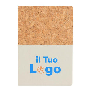 Taccuino A5 in carta e sughero - personalizzabile con logo