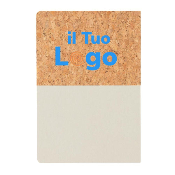 Taccuino A5 in carta e sughero - personalizzabile con logo