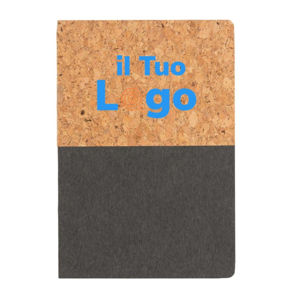 Taccuino A5 in carta e sughero - personalizzabile con logo