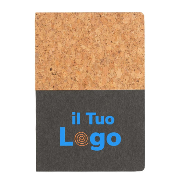Taccuino A5 in carta e sughero - personalizzabile con logo