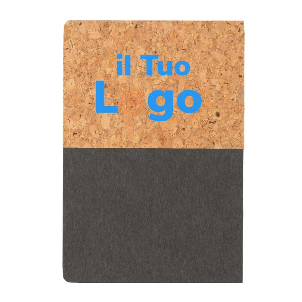 Taccuino A5 in carta e sughero - personalizzabile con logo