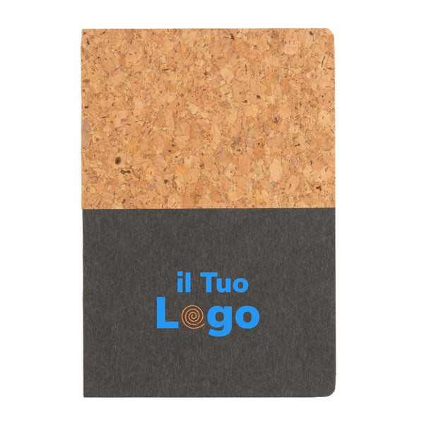 Taccuino A5 in carta e sughero - personalizzabile con logo