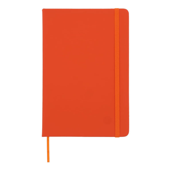 Taccuino A5 in PU con pagine puntinata FSC Arancione - personalizzabile con logo
