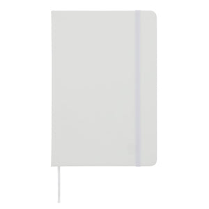 Taccuino A5 in PU con pagine puntinata FSC Bianco - personalizzabile con logo