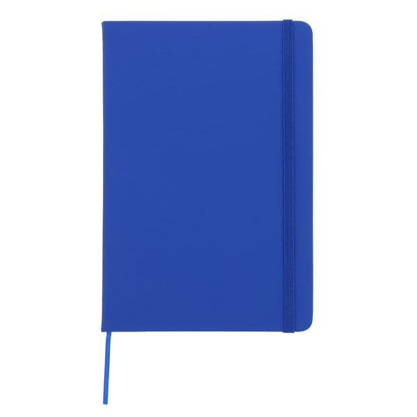 Taccuino A5 in PU con pagine puntinata FSC Blu - personalizzabile con logo