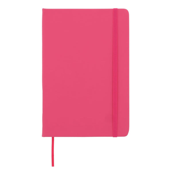 Taccuino A5 in PU con pagine puntinata FSC Rosa - personalizzabile con logo