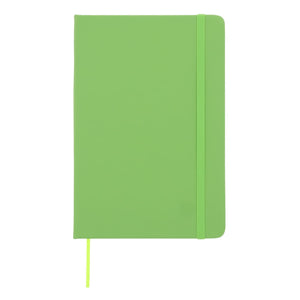 Taccuino A5 in PU con pagine puntinata FSC verde - personalizzabile con logo