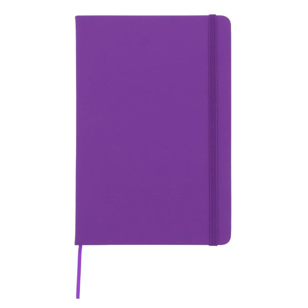 Taccuino A5 in PU con pagine puntinata FSC Viola - personalizzabile con logo