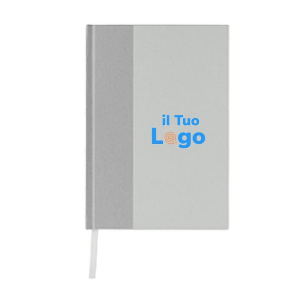 Taccuino A5 in RPET e Kraft con certificazione GRS - personalizzabile con logo