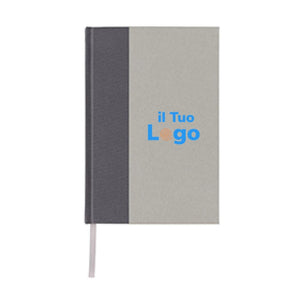 Taccuino A5 in RPET e Kraft con certificazione GRS - personalizzabile con logo