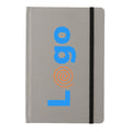 Taccuino A5 in RPETcertificato GRS grigio - personalizzabile con logo