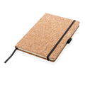 Taccuino A5 in sughero con copertina rigida marrone - personalizzabile con logo