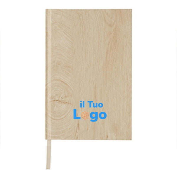 Taccuino A5 Kavana wood print marrone chiaro - personalizzabile con logo
