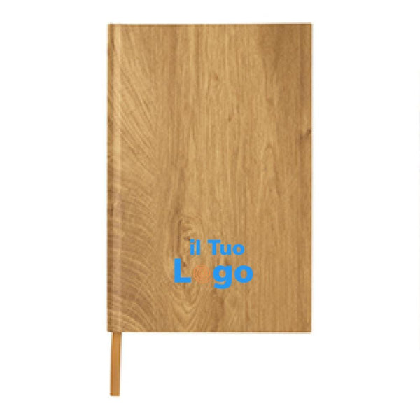 Taccuino A5 Kavana wood print marrone - personalizzabile con logo