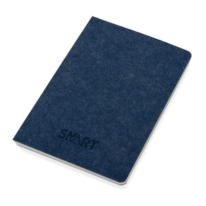 Taccuino A5 Phrase in feltro riciclato certificato GRS - personalizzabile con logo