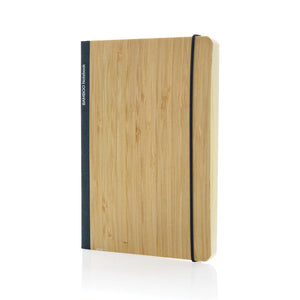 Taccuino A5 Scribe in bambù blu - personalizzabile con logo